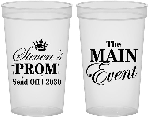Custom Prom 22 oz Translucent Cups - Send Off | 50008