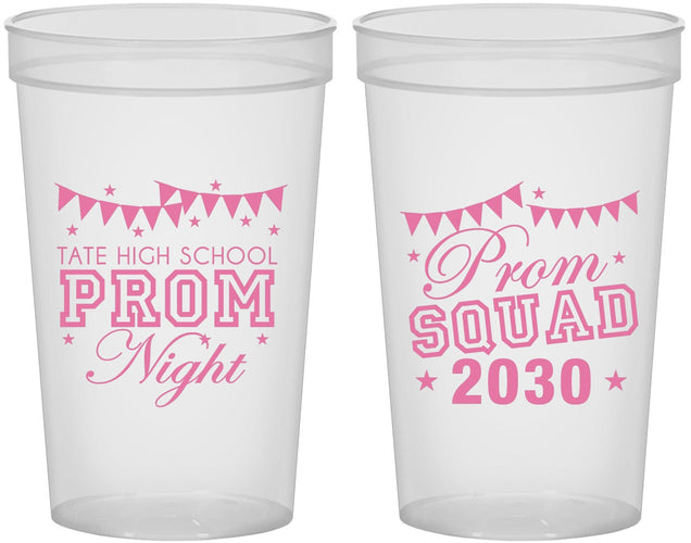 Custom Prom 22 oz Translucent Cups - Squad | 50015