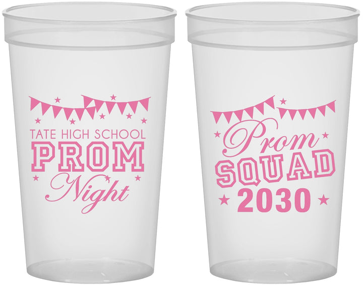 Custom Prom 22 oz Translucent Cups - Squad | 50015