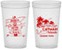 Custom Wedding 22 oz Translucent Cups - Cayman Island | 545