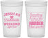 Custom Bachelorette 22 oz Translucent Cups - Something Borrowed | 60028