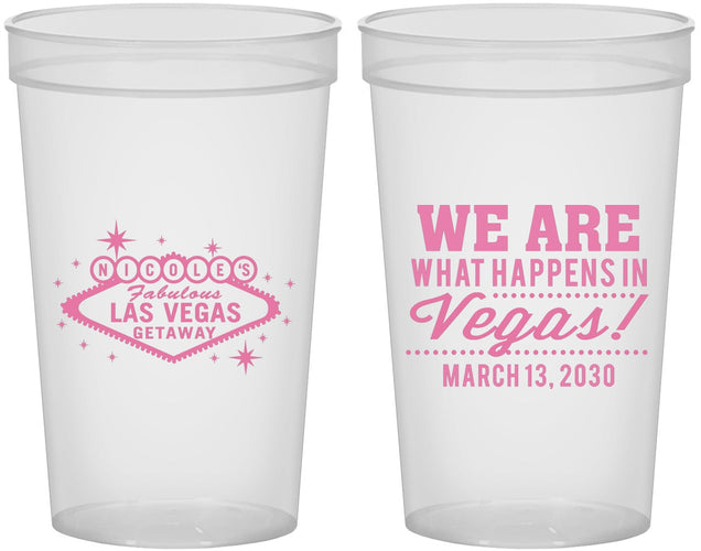 Custom Bachelorette 22 oz Translucent Cups - Las Vegas | 60029