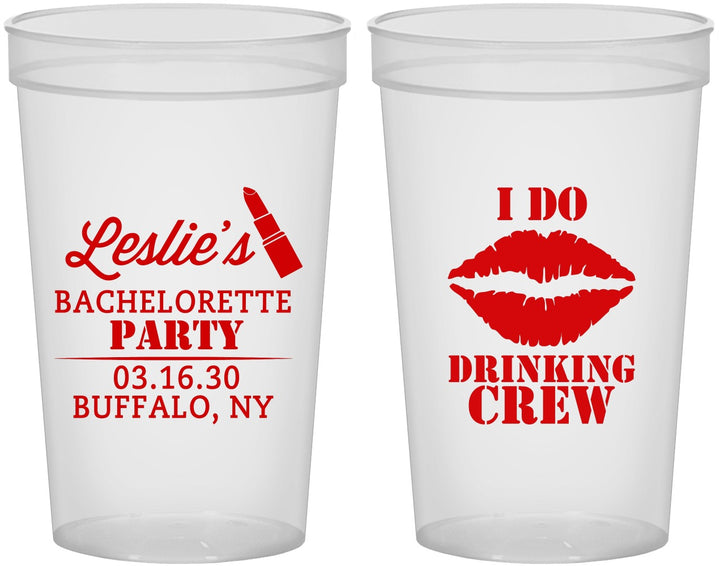 Custom Bachelorette 22 oz Translucent Cups - I Do Drinking Team | 60031