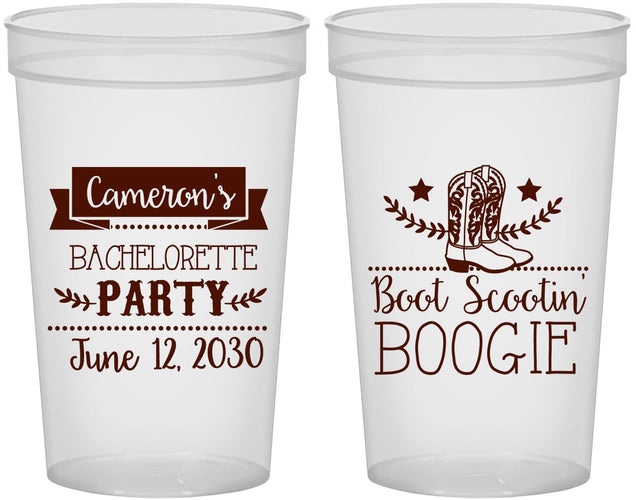 Custom Bachelorette 22 oz Translucent Cups - Cowgirl | 60040