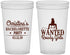 Custom Bachelorette 22 oz Translucent Cups - Wanted Rowdy Girls | 60049