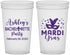 Custom Bachelorette 22 oz Translucent Cups - Mardi Gras | 60060
