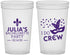 Custom Bachelorette 22 oz Translucent Cups - Mardi Gras I Do Crew | 60063