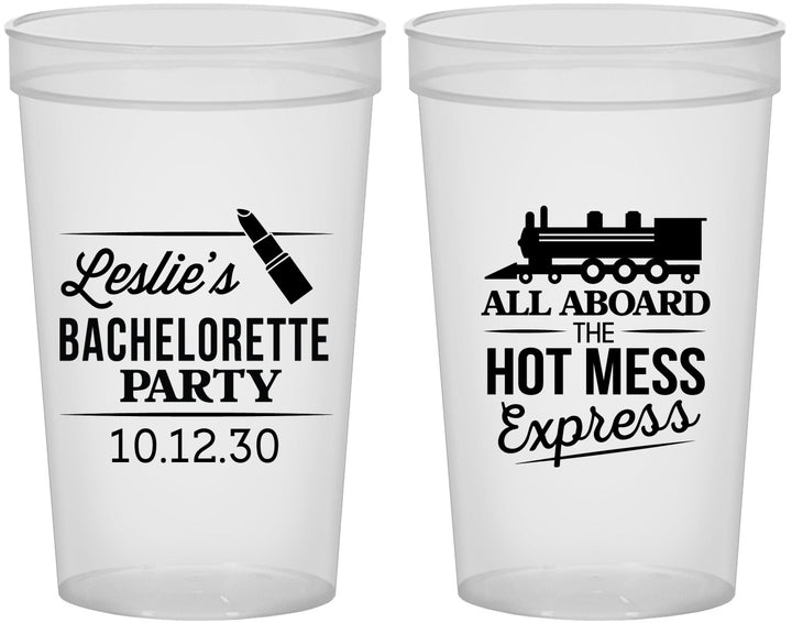 Custom Bachelorette 22 oz Translucent Cups - Hot Mess Express | 60075