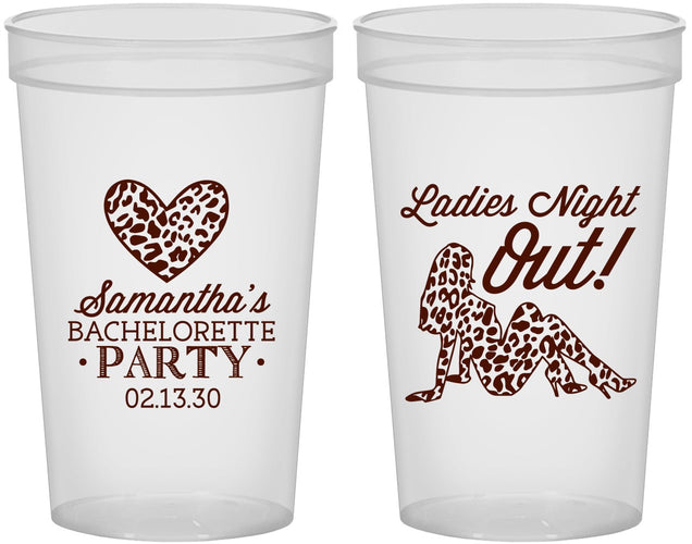 Custom Bachelorette 22 oz Translucent Cups - Ladies Night Out | 60086