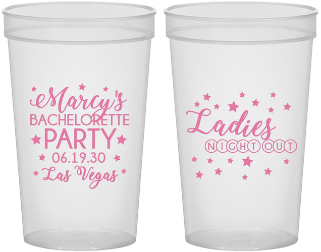 Custom Bachelorette 22 oz Translucent Cups - Ladies Night Out | 60101