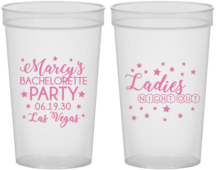 Custom Bachelorette 22 oz Translucent Cups - Ladies Night Out | 60101
