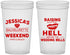 Custom Bachelorette 22 oz Translucent Cups - Raising A Little Hell | 60106
