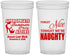 Custom Bachelorette 22 oz Translucent Cups - Nice Tonight Naughty | 60112
