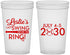 Custom Bachelorette 22 oz Translucent Cups - Last Swing Before Ring | 60128