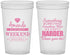 Custom Bachelorette 22 oz Translucent Cups - Something Borrowed | 60131