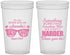 Custom Bachelorette 22 oz Translucent Cups - Something Borrowed | 60133