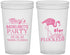 Custom Bachelorette 22 oz Translucent Cups - Lets Get Flocked Up | 60143