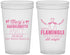 Custom Bachelorette 22 oz Translucent Cups - Lets Flamingle Still Single | 60144