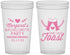 Custom Bachelorette 22 oz Translucent Cups - One Last Toast | 60147