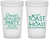 Custom Bachelorette 22 oz Translucent Cups - Toast And Roast | 60153