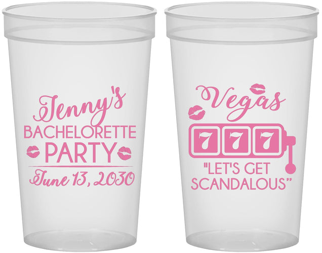 Custom Bachelorette 22 oz Translucent Cups - Las Vegas | 60170