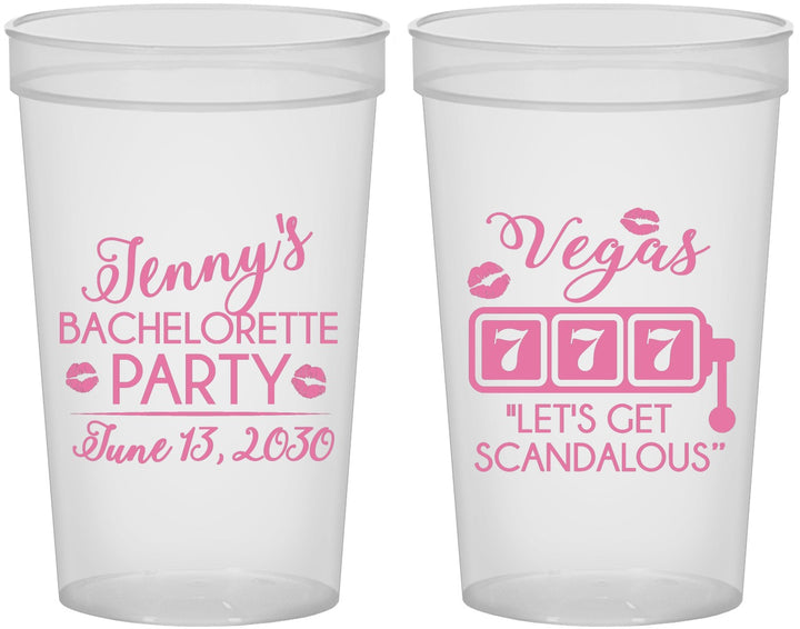 Custom Bachelorette 22 oz Translucent Cups - Las Vegas | 60170