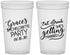 Custom Bachelorette 22 oz Translucent Cups - Eat Drink Getting Married | 60181