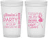 Custom Bachelorette 22 oz Translucent Cups - Drink The Night Away | 60182