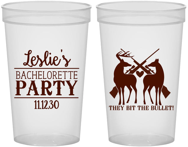 Custom Bachelorette 22 oz Translucent Cups - Hunting | 60187