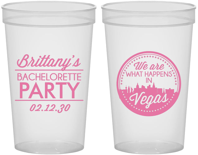 Custom Bachelorette 22 oz Translucent Cups - Las Vegas | 60190