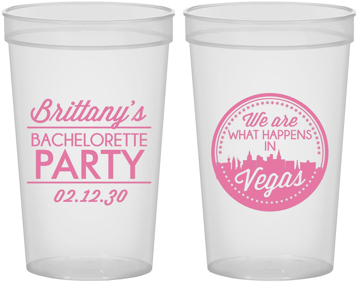 Custom Bachelorette 22 oz Translucent Cups - Las Vegas | 60190