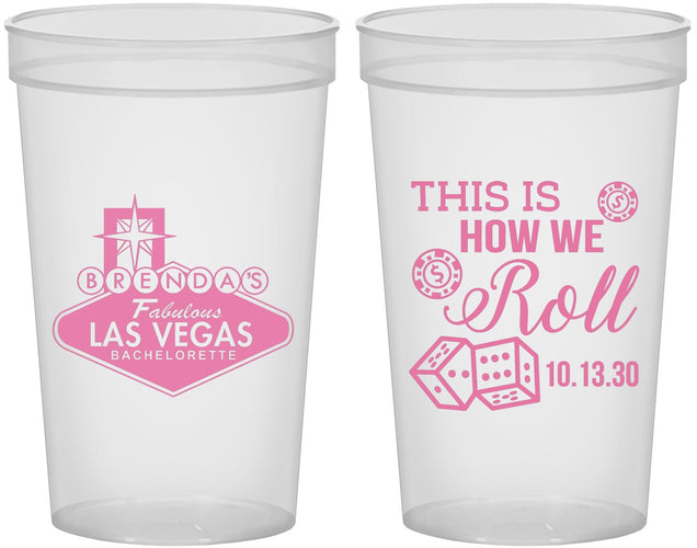 Custom Bachelorette 22 oz Translucent Cups - Las Vegas | 60191