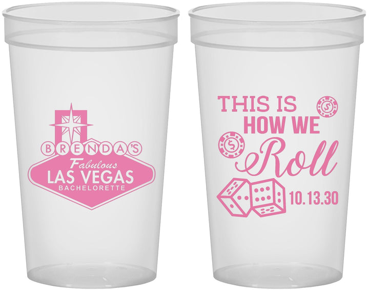 Custom Bachelorette 22 oz Translucent Cups - Las Vegas | 60191
