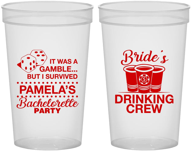 Custom Bachelorette 22 oz Translucent Cups - Las Vegas | 60194