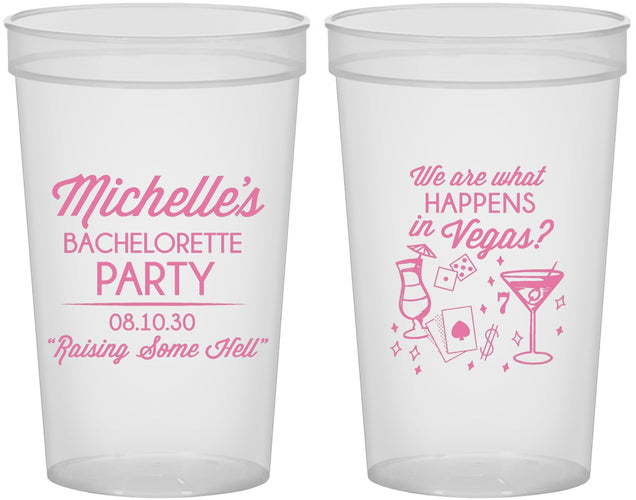 Custom Bachelorette 22 oz Translucent Cups - Las Vegas | 60199