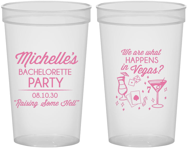 Custom Bachelorette 22 oz Translucent Cups - Las Vegas | 60199
