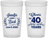Custom Anniversary 22 oz Translucent Cups - Cheers To 40 Years | 80005