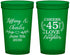 Custom Anniversary 22 oz Translucent Cups - Cheers To 45 Years | 80006