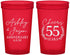 Custom Anniversary 22 oz Translucent Cups - Cheers To 55 Years | 80008
