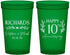 Custom Anniversary 22 oz Translucent Cups - 10th Wedding | 80010