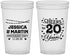 Custom Anniversary 22 oz Translucent Cups - Cheers To 20 Years | 80011