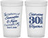 Custom Anniversary 22 oz Translucent Cups - 30 Years Together | 80013
