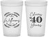 Custom Anniversary 22 oz Translucent Cups - Cheers To 40 Years | 80015