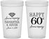 Custom Anniversary 22 oz Translucent Cups - 60th Wedding | 80019