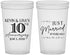 Custom Anniversary 22 oz Translucent Cups - 10 Years Down | 80020
