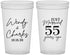 Custom Anniversary 22 oz Translucent Cups - Just Married 55 Years Ago | 80028