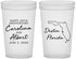 Custom Anniversary 22 oz Translucent Cups - 20th Wedding | 80031