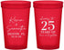 Custom Anniversary 22 oz Translucent Cups - 25 Years Of Marriage | 80032