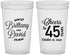 Custom Anniversary 22 oz Translucent Cups - Cheers To 45 Years | 80036