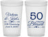 Custom Anniversary 22 oz Translucent Cups - 50 Years Blessed | 80037